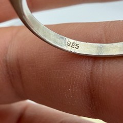 FAS 925 sterling silver Ring cubic zirconia size 6