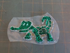 VINTAGE ALLIGATOR CROCODILE Reptile JEWELRY Parts Lot Gold Tone Pins UF Sticker