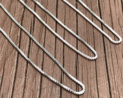 17.75” Vintage Italy 925 Cube / Box Chain Necklace Sterling Silver