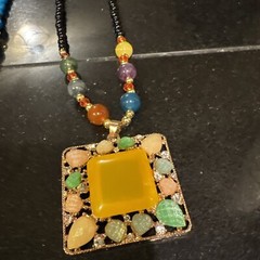 Lot Of 2 Colorful Costume Jewelry Necklaces Long