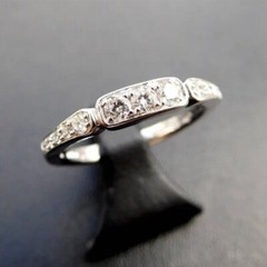 Antique Art Deco Lab-Created Diamond Wedding Band Women’s 925 Silver Gift Ring