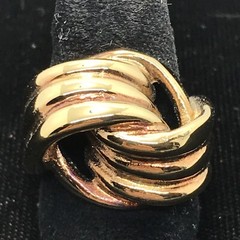 Vintage 18KHGE Gold Plated with Bold Knot Design Ring varied sizes