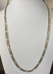 Vintage Signed 20in. Gold Tone- 5mm Figaro Chain NWT