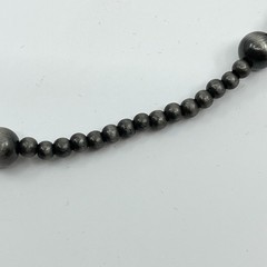 Vintage Southwestern Style Long Hematite Gray Beaded Strand Necklace Classic