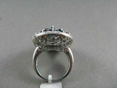 ANTIQUE WIDE FILIGREE 14KT 2.25CTW G VS DIAMOND & AAA BLUE SAPPHIRE RING AMAZING
