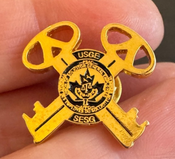 Nice USGE Union of Solicitor General Employees Tac Lapel Pin