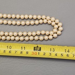 Faux Pearl Necklace Vtg Peach Beaded 8mm Knotted Dubarry Flower Clip 55″