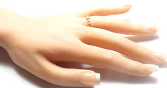 Antique Art Deco 1920 Diamond Wedding Band 14K White Yellow Ring Size 6.75 UK-N