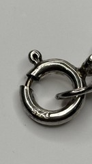 Vintage Sterling Silver Filigree Medallion Pendant Rolo Chain Necklace