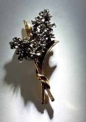 Vtg MODE ART Brooch Pin Signed ART, Arthur Pepper Flower BOUQUET