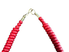 Vintage Natural Mediterranean Deep Red Coral Beads Necklace 21”