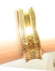Victorian 1800’s 13KY-19KY Range Bangle Etruscan Bracelet 6″ Width IC 0.632″ ID