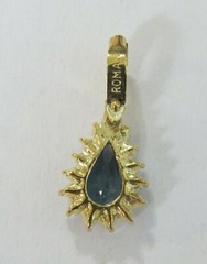 Vintage Roman Blue Crystal Pendant Enhancer 1 in