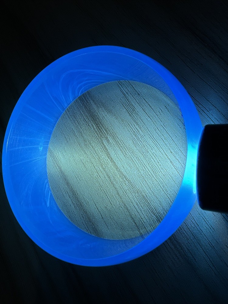 Vintage Bracelet! Gorgeous Semi Translucent Sky Blue & White Estate 1960 Plastic