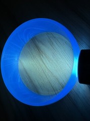 Vintage Bracelet! Gorgeous Semi Translucent Sky Blue & White Estate 1960 Plastic