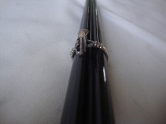 VINTAGE 1970-80s DETAIL 3D MUSIC HORN RING STERLING SILVER STAMPED 925 SZ 5