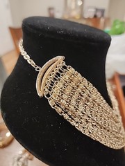 Gold-tone Multi Strand Chain Necklace. 12 Inches In Length With 4 Inch Extender