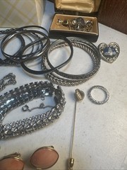 Vintage-Antique Jewelry Lot Mix Unsearched Grabbed From Large Box Randomly