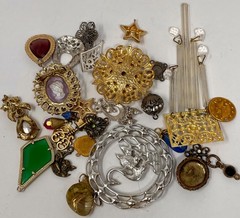 Lot Vtg & Modern Victorian Art Deco Style Pendants Findings Jewelry Craft Jn