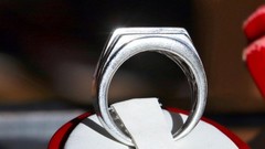 925 sterling silver ring 0.08ct cubic zirconia onyx sz 9 vintage handmade 7.35gr
