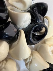 Vintage Anna Sui Ring Lot Of 21 Art deco Style Black & White All Marked Rare!