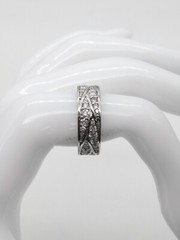 $7000 VS F IDEAL CUT Natural Diamond Platinum 7mm Eternity Band Ring SZ 7 15g