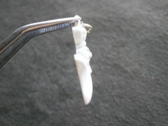 Pillsbury Doughboy Vintage White Enamel Metal Bracelet Charm Pendant 3.1g