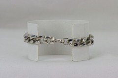 Swank Vintage Silver Tone Chunk-Chain Bracelet, 4gr