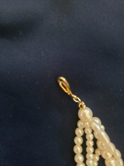 Vintage Avon Signed 6 Strand Faux Pearl Necklace Layered Multi Strand 16″ Clasp