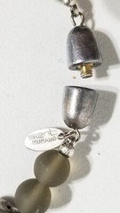 Vintage Marina & Susana Sent Murano Glass Smoky Gray Beaded Double Row Necklace