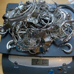 ⚜️ 2 LB Tangled Jewelry Treasure Lot Silver Tone Chains | Unsearched