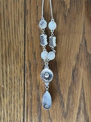 Southwestern Style Enamel Y Necklace and Drop Earring Set Avon