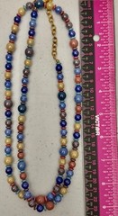 Joan Rivers Czech Republic Glass Bead Long Necklace & Bracelet Vintage
