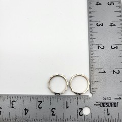 Artisan Sterling Silver iron Cross matching ring lot 2 Goth Moto Chopper Biker