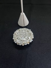 Vintage Miriam Haskell Milk Glass Flower Brooch & Earrings White Floral Dangles