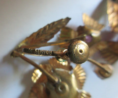Vintage – 1940’s – AUSTRIA Enamel & Rhinstone Flower Earrings ~ Garden Party