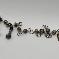 Vintage Guatemalan Chachal Necklace Thunderbird Horse Charms Silver Tone 22″