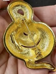 I Am Edgar Berebi my Blue Python pin Brooch From My Archives Vintage 24kplate