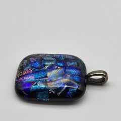 Fabulous artisan Blue art glass pendant OOAK whimsical fun