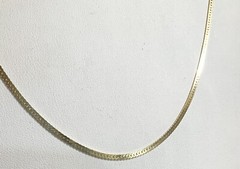 Vintage New Old Stock Yellow Gold Plate Woven Chain Necklace 24” 2mm
