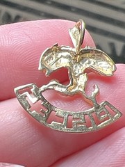 Vintage 14K Yellow Gold Pisces Fish Zodiac or Astrology Charm by Michael Anthony