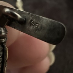 Vintage 925 Sterling Silver And Brass Bracelet 22 Grams