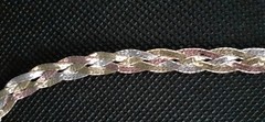 VTG. 925 FAS Italian Sterling Silver Braided Tri-Tone Silver/Gold 16″ Necklace