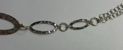 Vintage Sterling Silver Milor Italy 36in Oval Link Necklace