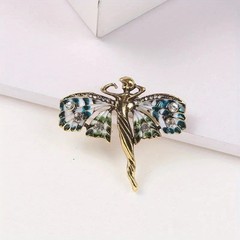 Vintage Art Nouveau Style Fairy Nymph Pendant Brooch Shawl Pin Jewelry Gift