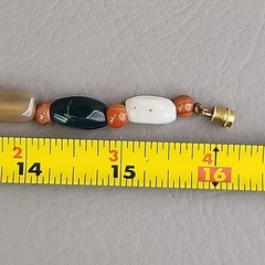 Vintage Beggars Beads Stone Necklace Nuggets Multicolor Agate Quartz 16″