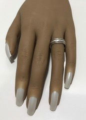 Vintage 925 Sterling Silver Spinner Rope Band Ring Size 7.75
