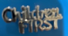 Children First Silver Tone Pin Brooch Secure Clasp Support Family First Jewelry