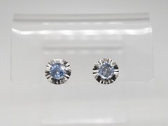 Antique 1920s $4000 1.50ct Ceylon Blue Sapphire Platinum Screwback Earrings
