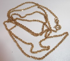 14K 585 Yellow Gold Italy 1.5mm Singapore Chain Necklace 24″ 2.85g H.W. Burdick